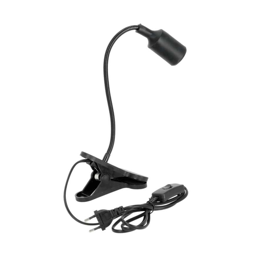 Flexibilná stolná lampa s klipom CLIP 1xE27/30W/230V čierna