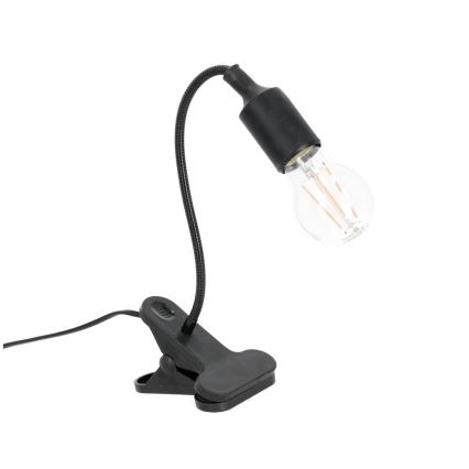 Flexibilná stolná lampa s klipom CLIP 1xE27/30W/230V čierna