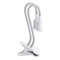 Flexibilná stolná lampa s klipom na pestovanie rastlín PLANTY 2xE27/30W/230V biela