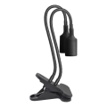 Flexibilná stolná lampa s klipom na pestovanie rastlín PLANTY 2xE27/30W/230V čierna