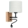 Flexibilné svietidlo BOHO 1xE27/25W + LED/1W/230V dub – FSC certifikované