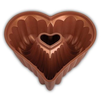 Forma na bábovku KITCHISIMO srdce/medená