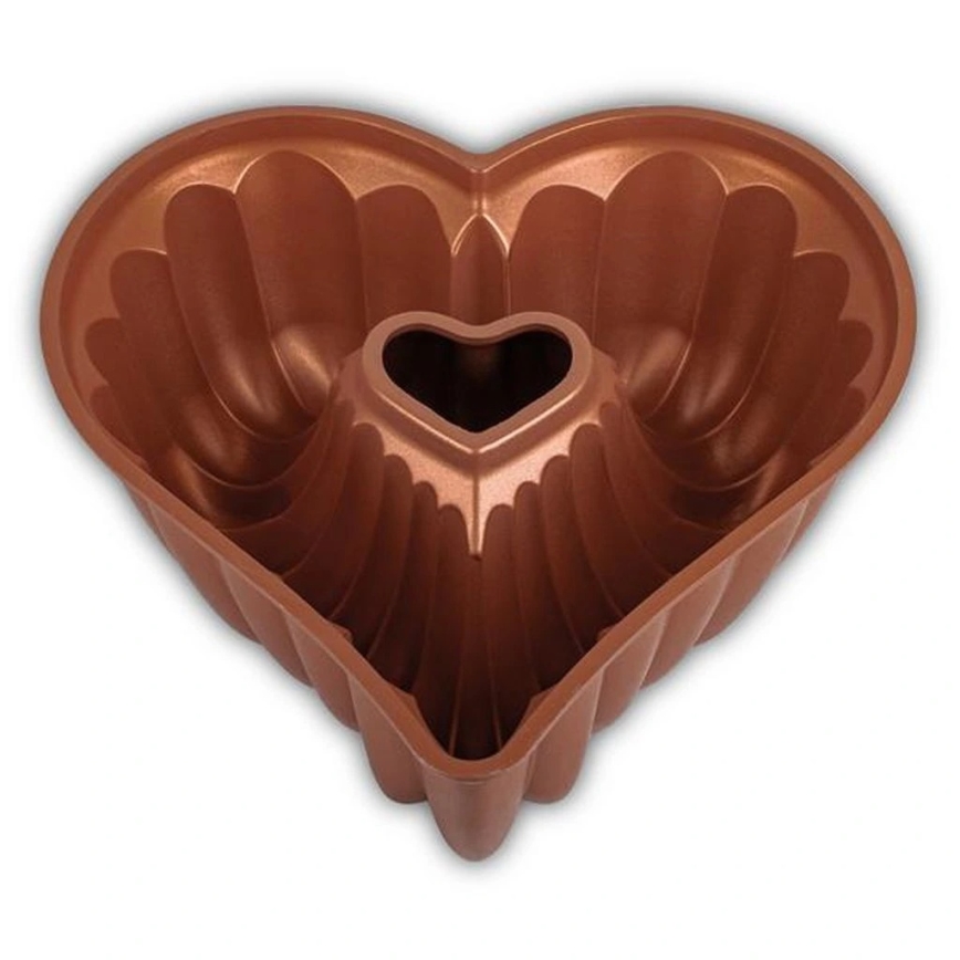 Forma na bábovku KITCHISIMO srdce/medená