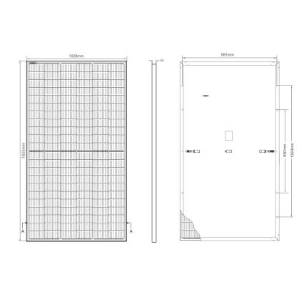 Fotovoltaický solárny panel JINKO 400Wp čierny rám IP68 Half Cut - paleta 36 ks