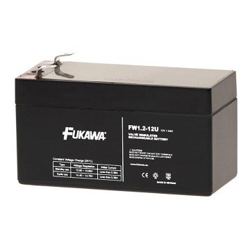 FUKAWA FW 1,2-12 U - Olovený akumulátor 12 V / 1,2 Ah / Faston 4,7 mm
