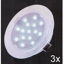 Fulgur 21072 - SADA 3x LED Kúpeľňové podhľadové svietidlo ELESPOT 1xLED/0,7W/230V IP44