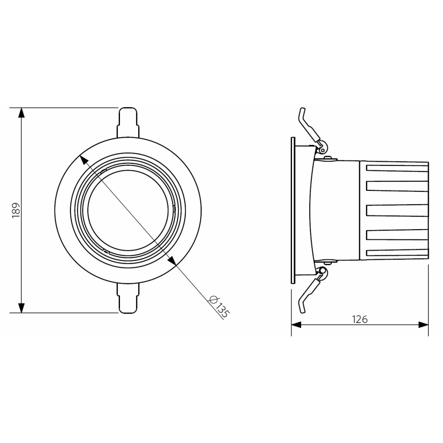 Fulgur 26314 - LED Podhľadové svietidlo LED/30W/230V CRI 90