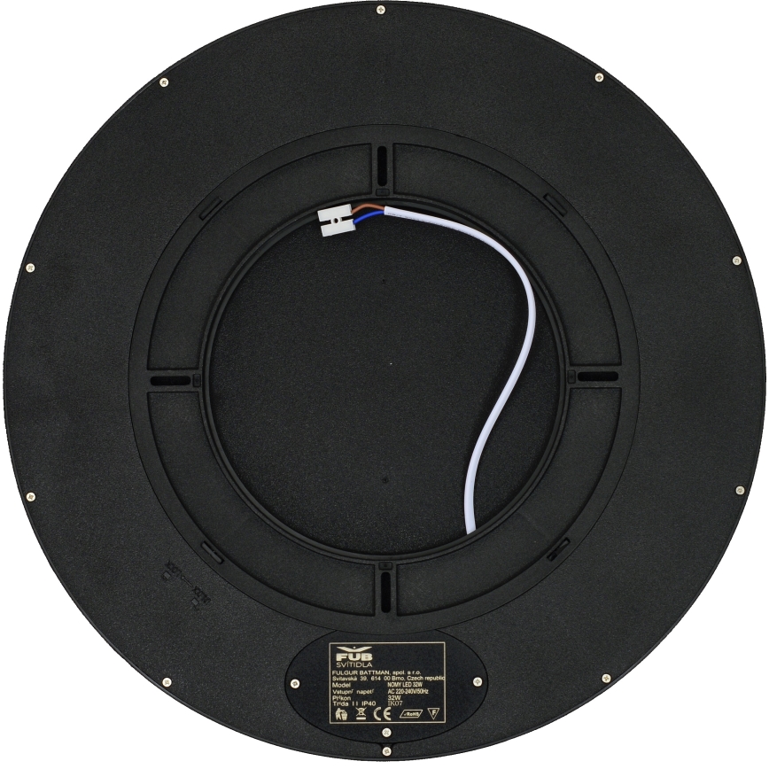 Fulgur 41813 - LED Stropné svietidlo NOMY LED/32W/230V 3000/4000/6000K IP40 pr. 40 cm čierna