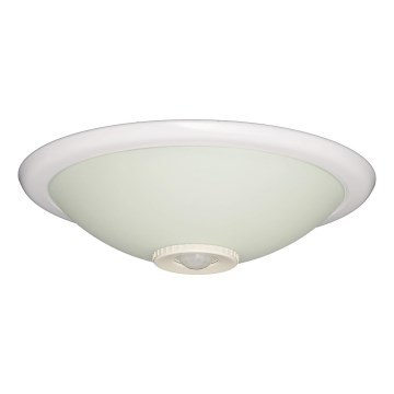 Fulgur s-22941 - Stropné svietidlo s pohybovým a súmrakovým čidlom DARINA 2xE27/40W/230V priemer 30 cm biela