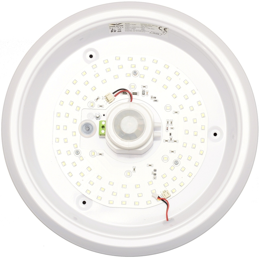 Fulgur s-39670 - LED núdzové svietidlo DARINA s pohybovým a súmrakovým senzorom LED/16W/230V, priemer 29 cm
