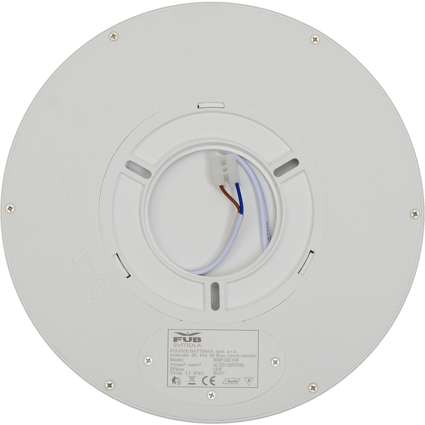 Fulgur s-42584 - LED Stropné svietidlo so senzorom pohybu NOMY-S LED/18W/230V 3000/4000/6000K IP40 pr. 23 cm biela
