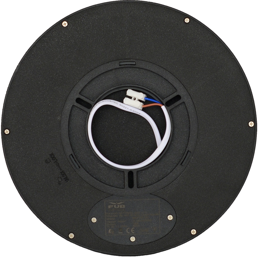 Fulgur s-42585 - LED Stropné svietidlo so senzorom pohybu NOMY-S LED/18W/230V 3000/4000/6000K IP40 pr. 23 cm čierna