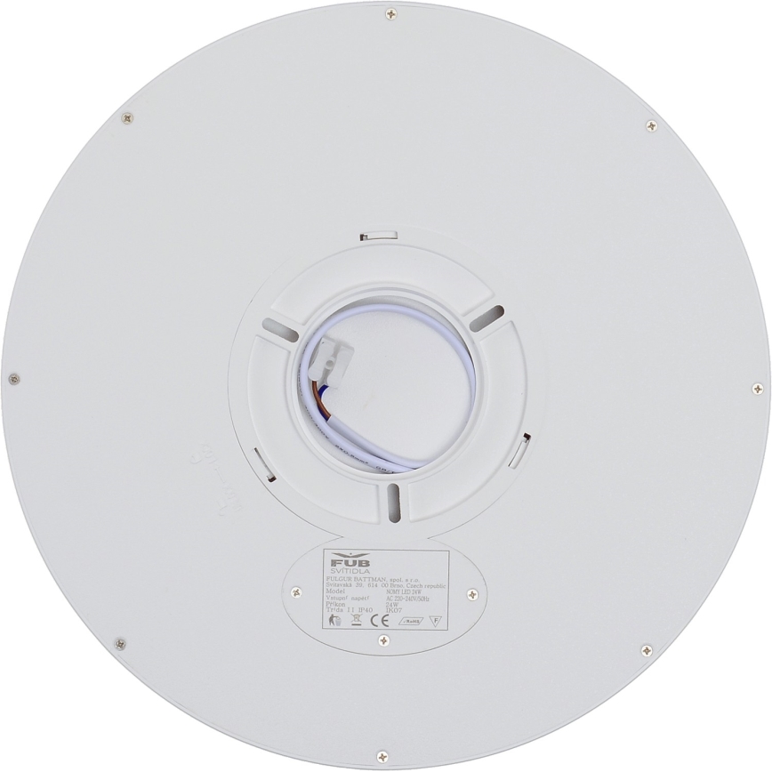 Fulgur s-42586 - LED Stropné svietidlo so senzorom pohybu NOMY-S LED24W/230V 3000/4000/6000K IP40 pr. 30 cm biela