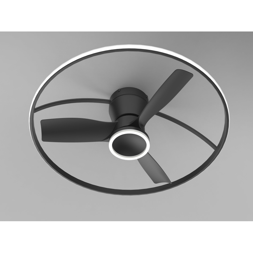 Fulgur s-43047 - stmievateľný LED stropný ventilátor THORA LED/50W/230V 2700-5000K čierny + diaľkové ovládanie