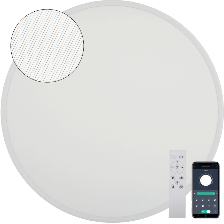 Fulgur s-43058 - LED Stmieva­teľné stropné svietidlo NOMY LED/50W/230V 3000-6500K pr. 60 cm UGR19 IP40 Wi-Fi biela + diaľkové ovládanie