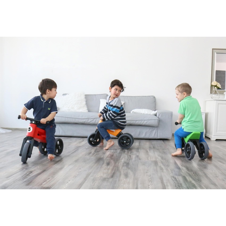 Funny Wheels - Odrážadlo 2v1 RIDER SPORT červená/čierna