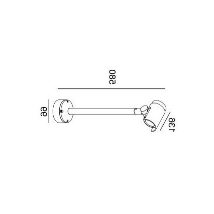 Gardino LX1674 - LED Vonkajšie nástenné bodové svietidlo ROSE LED/15W/230V IP65