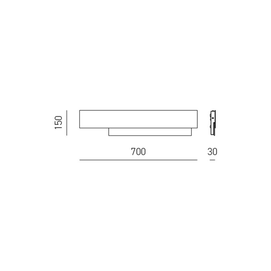Gea Luce DOHA A G N - LED Nástenné svietidlo DOHA LED/25W/230V 70 cm čierna