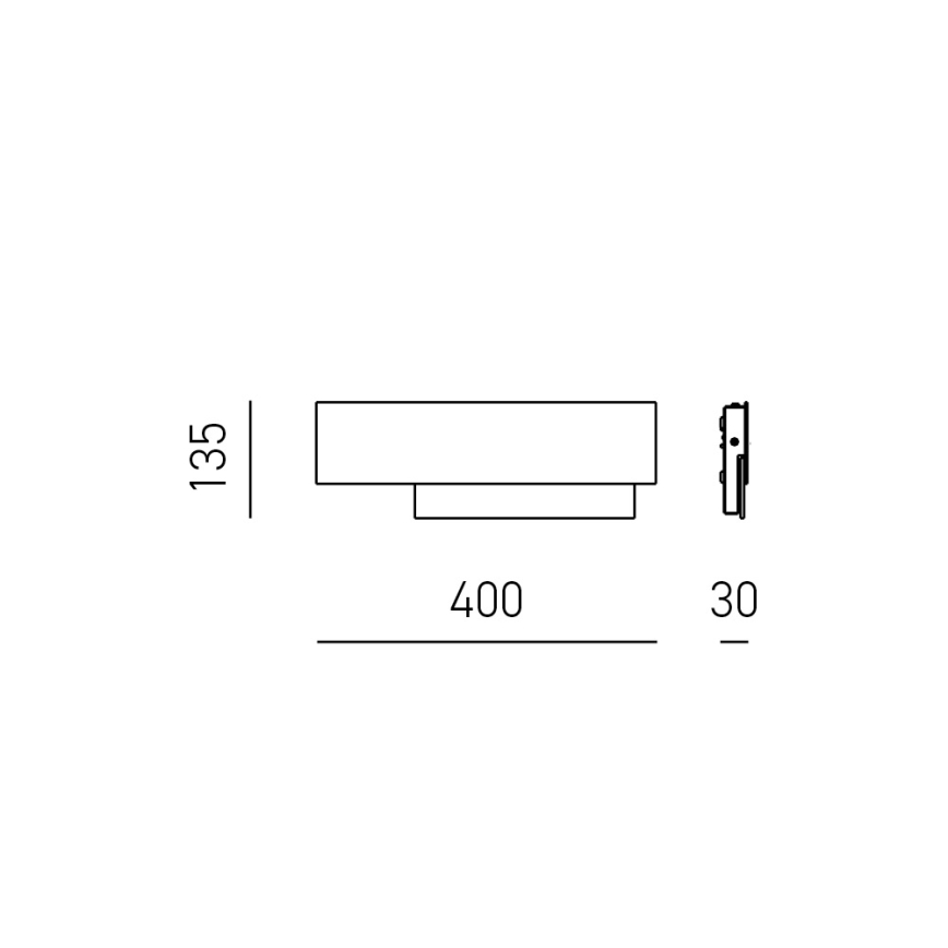 Gea Luce DOHA A P A - LED Nástenné svietidlo DOHA LED/15W/230V 40 cm lesklý chróm