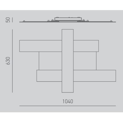 Gea Luce DOHA P G A - LED Stropné svietidlo DOHA LED/50W/230V 104 cm matný chróm