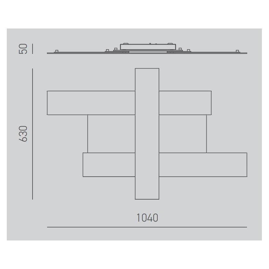 Gea Luce DOHA P G A - LED Stropné svietidlo DOHA LED/50W/230V 104 cm matný chróm