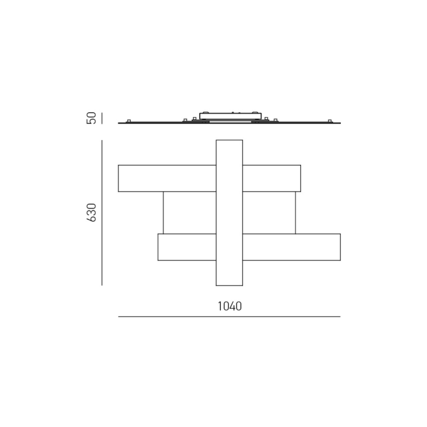 Gea Luce DOHA P G N - LED Stropné svietidlo DOHA LED/50W/230V 104 cm čierna