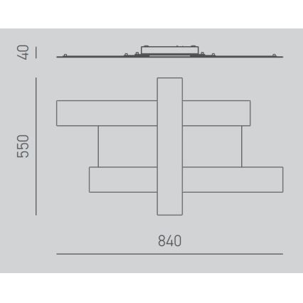 Gea Luce DOHA P M A - LED Stropné svietidlo DOHA LED/40W/230V 84 cm matný chróm