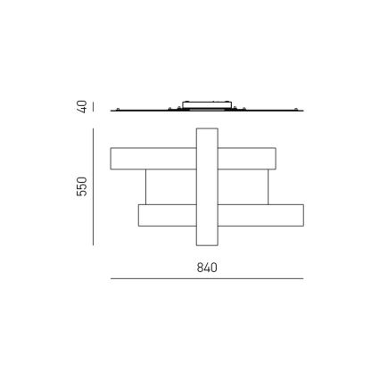 Gea Luce DOHA P M A - LED Stropné svietidlo DOHA LED/40W/230V 84 cm matný chróm