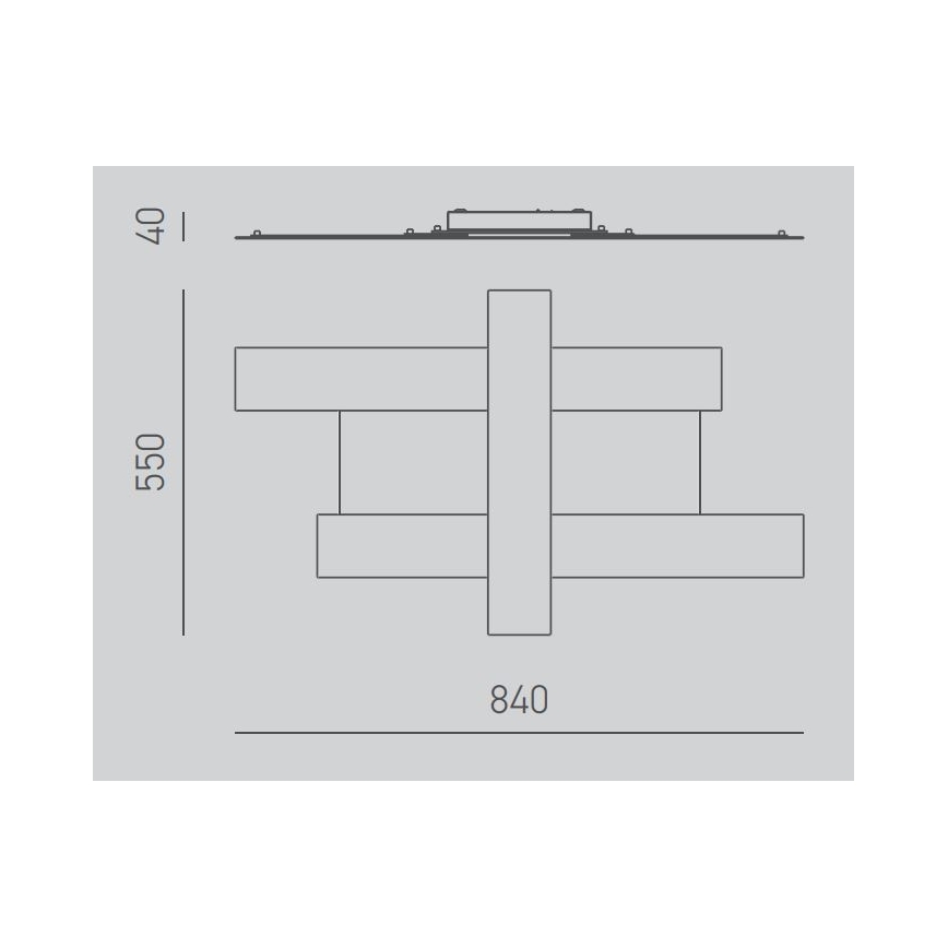 Gea Luce DOHA P M N - LED Stropné svietidlo DOHA LED/40W/230V 84 cm čierna