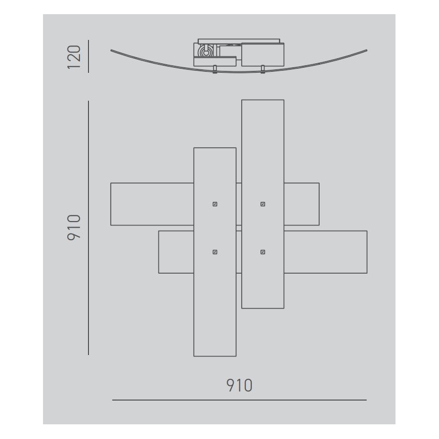 Gea Luce LARA P G oro - Stropné svietidlo LARA 4xE27/52W/230V 91 cm zlatá