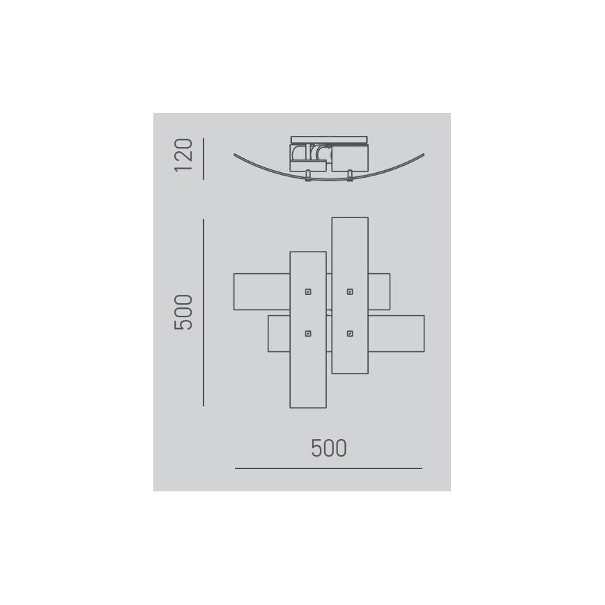 Gea Luce LARA P P arg - Stropné svietidlo LARA 2xE27/52W/230V 50 cm strieborná