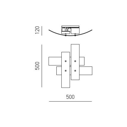 Gea Luce LARA P P arg - Stropné svietidlo LARA 2xE27/52W/230V 50 cm strieborná