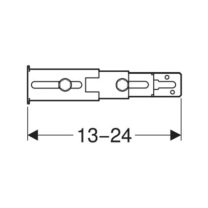 Geberit 111.064.00.1 - Sada na upevnenie nôh na zadnú stenu Duofix, 2 ks