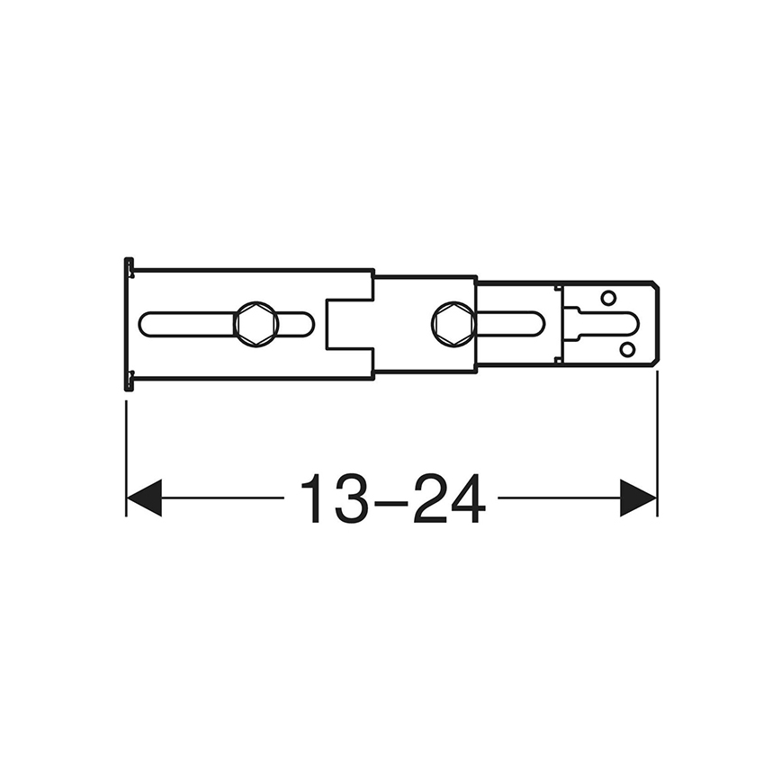 Geberit 111.064.00.1 - Sada na upevnenie nôh na zadnú stenu Duofix, 2 ks