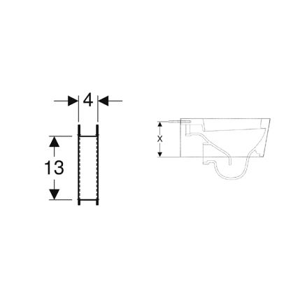 Geberit 111.847.00.1 - Sada vzpier pre WC misy s malou opornou plochou Duofix, 2 ks