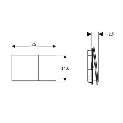 Geberit 115.622.JL.1 - Splachovacie tlačidlo Sigma70 25x14,6 cm pieskovosivá