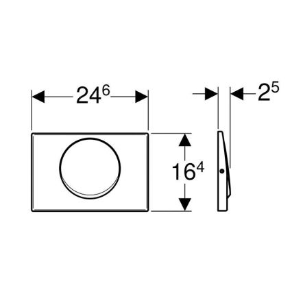 Geberit 115.751.00.1 - Splachovacie tlačidlo Mambo 24,6x16,4 cm nerezová oceľ