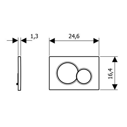 Geberit 115.770.DT.5 - Splachovacie tlačidlo Sigma01 Round 24,6x16,4 cm mosadz