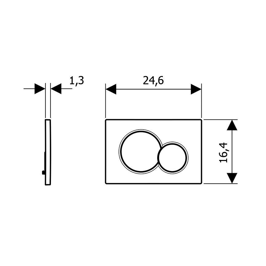 Geberit 115.770.DT.5 - Splachovacie tlačidlo Sigma01 Round 24,6x16,4 cm mosadz