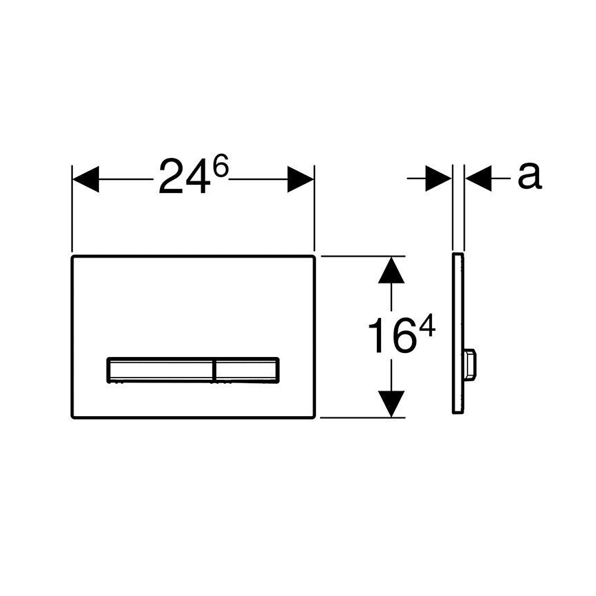 Geberit 115.788.JK.2 - Splachovacie tlačidlo Sigma50 24,6x16,4 cm antracit/matný chróm