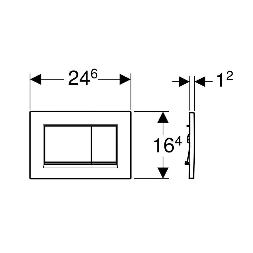 Geberit 115.883.11.1 - Splachovacie tlačidlo Sigma30 24,6x16,4 cm biela
