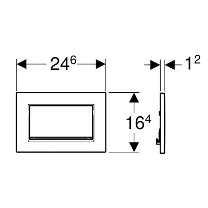 Geberit 115.893.KJ.1 - Splachovacie tlačidlo Sigma30 24,6x16,4 cm biela/lesklý chróm