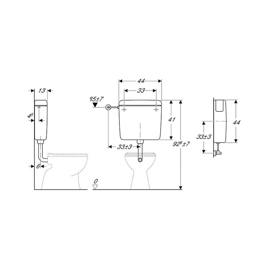 Geberit 127.000.11.1 - Splachovacia nádržka AP127 6/9 l alpská biela