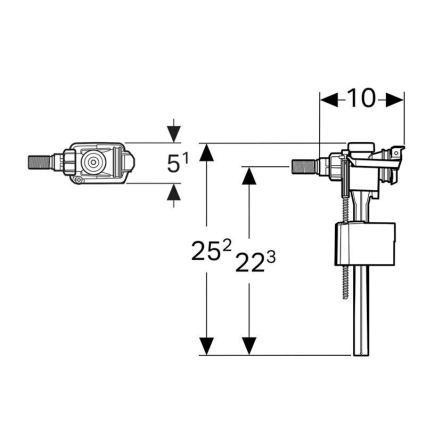 Geberit 136.702.00.3 - Napúšťací ventil pre splachovacie nádržky do omietky Typ 333