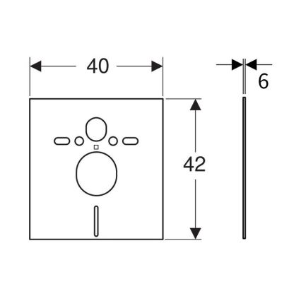 Geberit 156.050.00.1 - Izolačná podložka pre závesné WC a bidet 40x42 cm biela