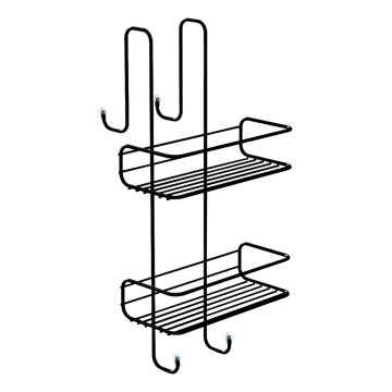 Gedy - Nástenná polica do sprchy CHROM LINE 49x24 cm matná čierna