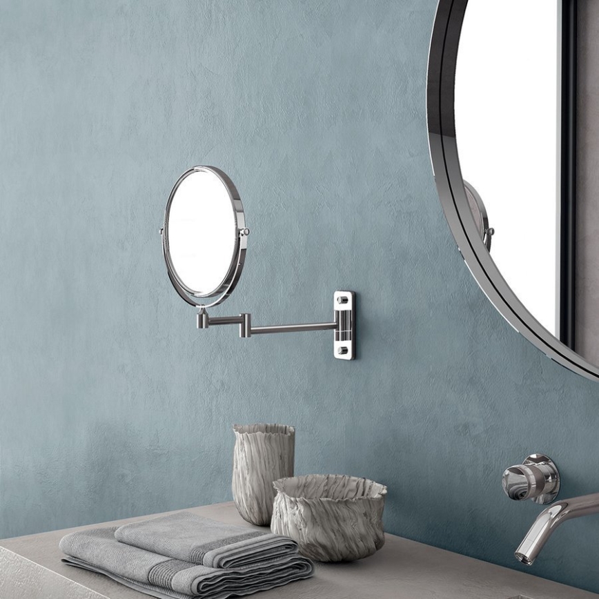 Gedy - Nástenné kozmetické zrkadlo GAIA lesklý chróm