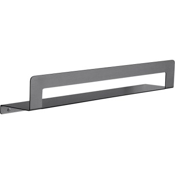 Gedy - Polička s vešiakom na uteráky CLEO 50 cm metalická sivá