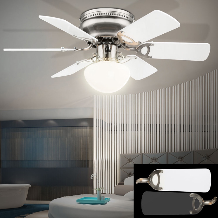 GLOBO 0307W - Stropný ventilátor UGO 1xE27/60W/230V