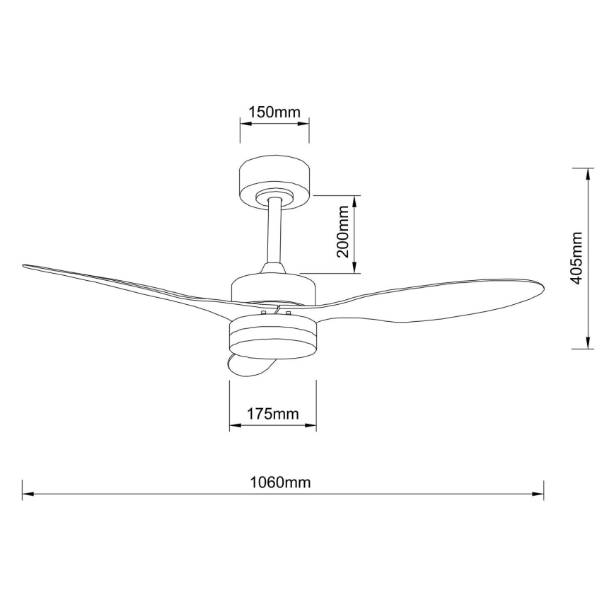 Globo - LED Stmievateľný stropný ventilátor LED/20W/230V 2700-6500K + diaľkové ovládanie